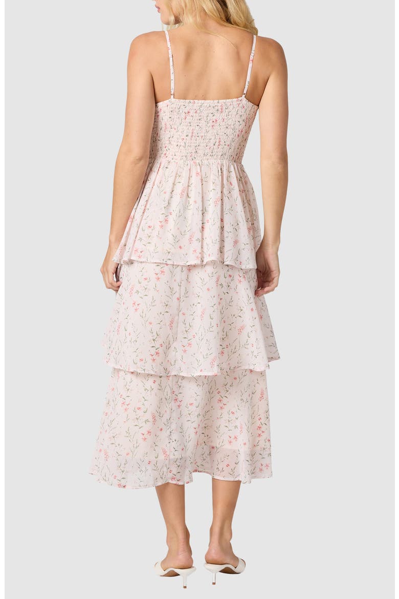 Bustier Ruffled Tiered Sundress, Alternate, color, LIGHT BLUSH