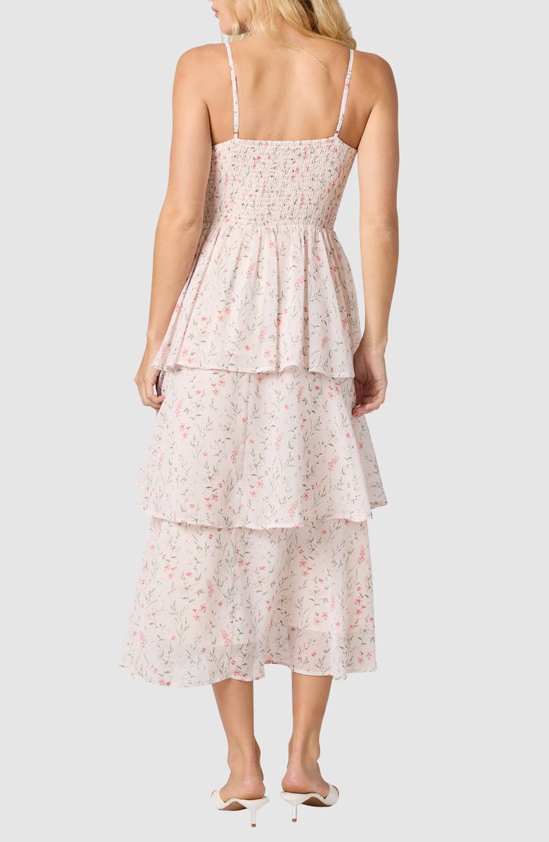 Lush Bustier Ruffled Tiered Sundress, Alternate, color, Light Blush