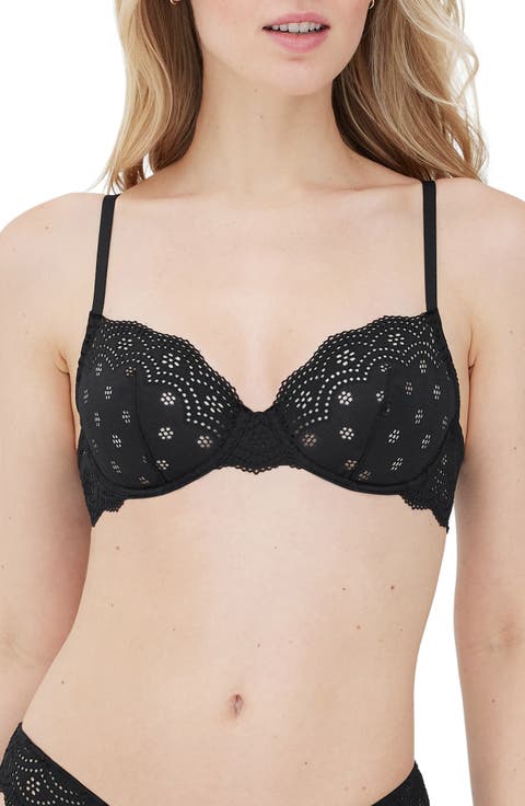 Smitten Underwire Eyelet Lace Demi Bra