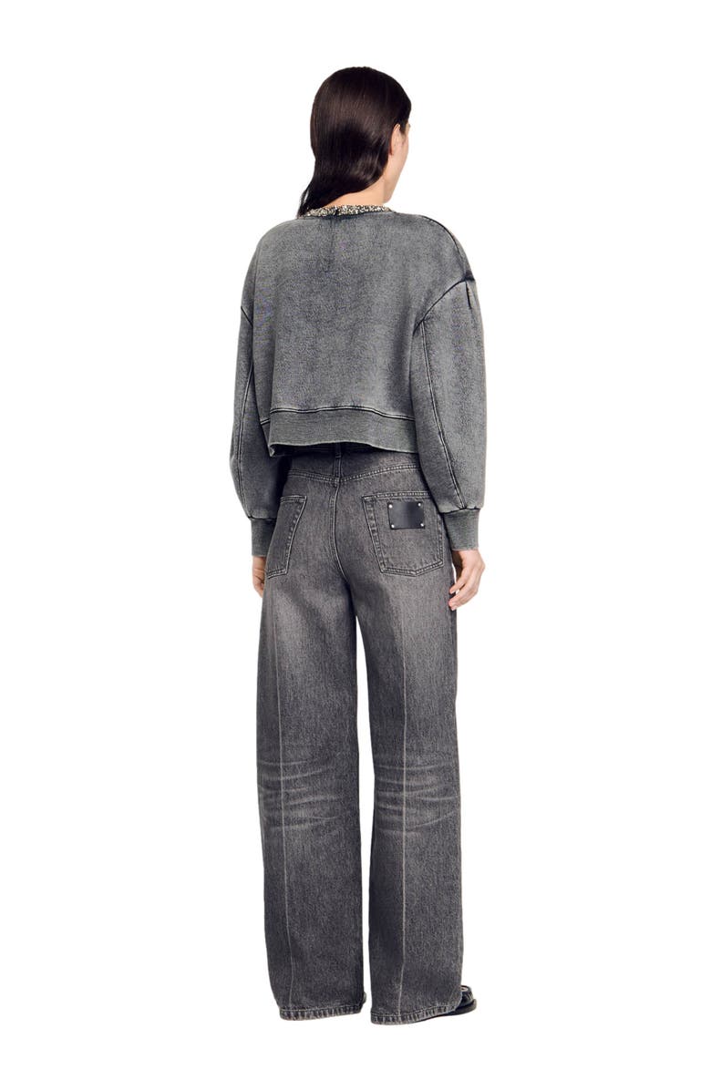 SANDRO Jewellery neck sweatshirt, Alternate, color, 