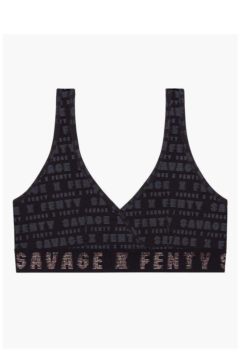 Forever Savage Bralette, Alternate, color, BLACK PRINT