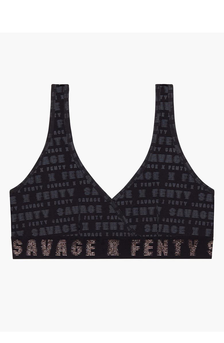 SAVAGE X FENTY Forever Savage Bralette, Alternate, color, Black Print