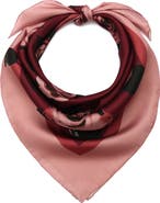 Kate Spade New York park roses silk squar scarf