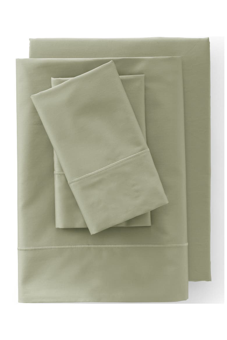 400 Thread Count Premium Supima Cotton No Iron Sateen Bed Sheet Set, Main, color, Prairie Sage