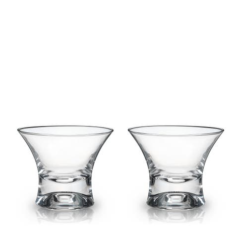 Raye Crystal Stemless Manhattan Glasses Set of 2