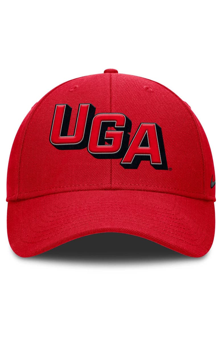 Nike Men's Nike Red Georgia Bulldogs Slanted Primetime Rise Performance Adjustable Hat, Alternate, color, 