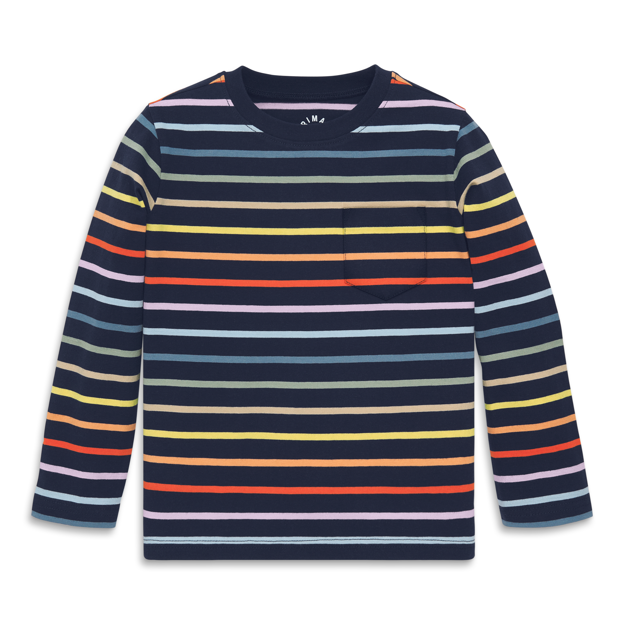 Navy Rainbow Stripe New