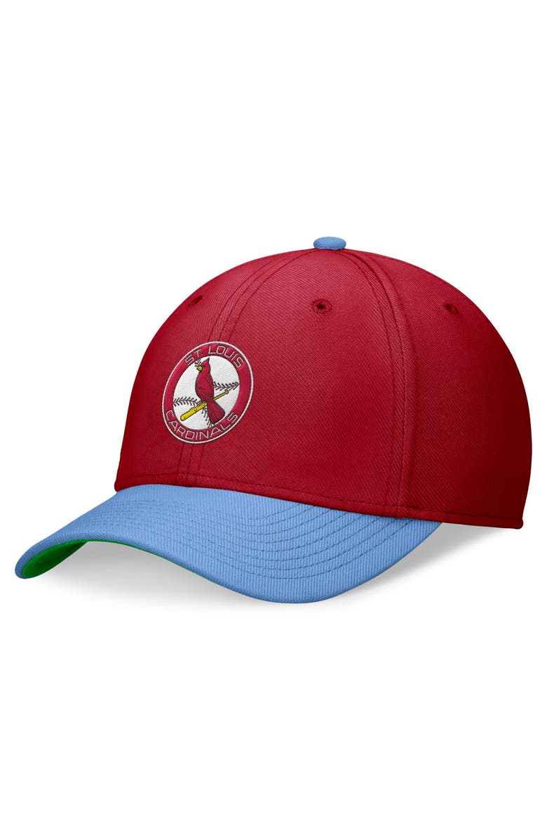 Nike Men's Nike Red/Light Blue St. Louis Cardinals Cooperstown Collection Rewind Swooshflex Performance Hat, Main, color, Red