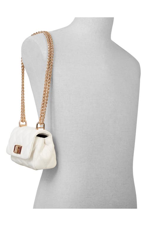 Aldo Ledia Quilted Faux Leather Convertible Crossbody Bag In White