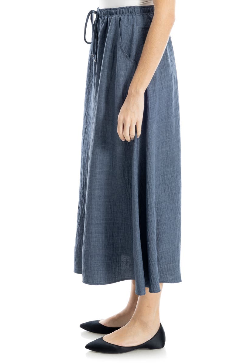 MAX STUDIO Textured Crop Maxi Skirt, Alternate, color, Blue Steel