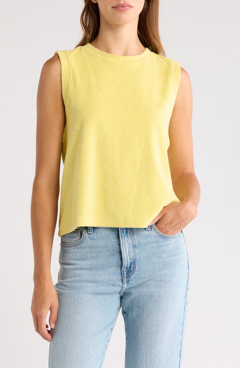 Nation LTD Nara Cotton Muscle Tank, Main, color, Citrus Yellow
