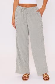 VICI Collection Ease Stripe Drawstring Wide Leg Pants
