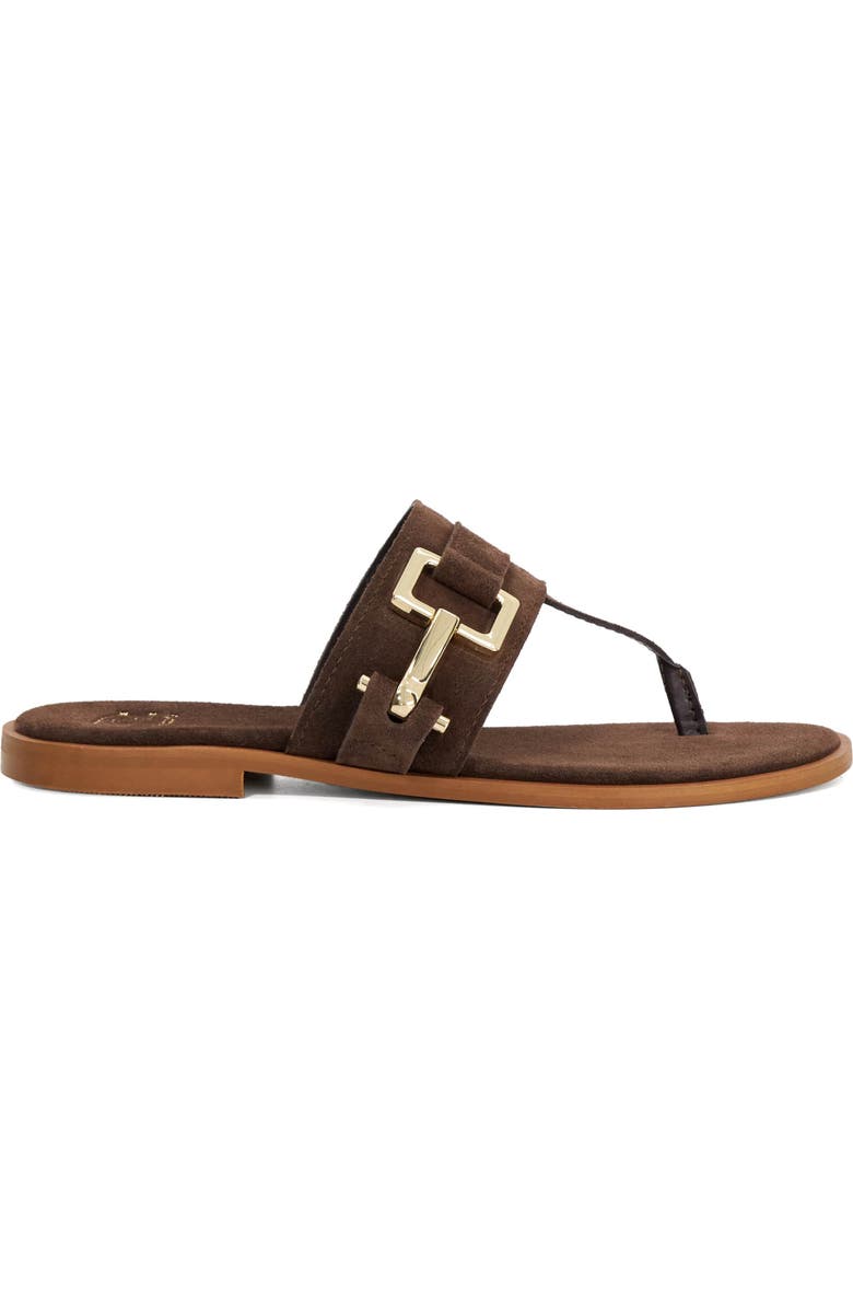 Dune London Lotica Sandal, Alternate, color, Brown Suede