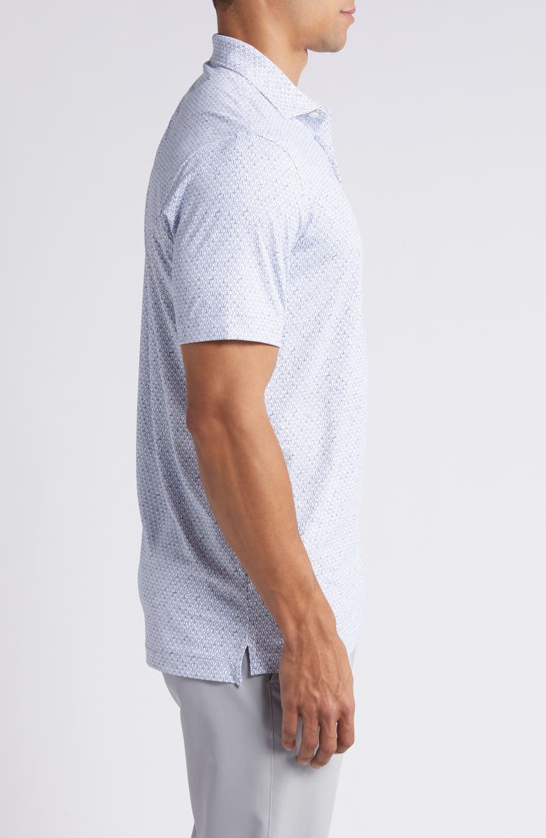 Peter Millar Crown Crafted Staccato Geo Print Performance Golf Polo, Alternate, color, 