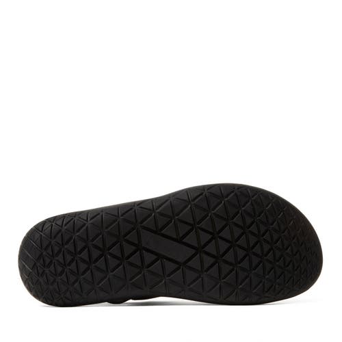 Dearfoams Emilia Elastic Gore Strappy Sandal In Black