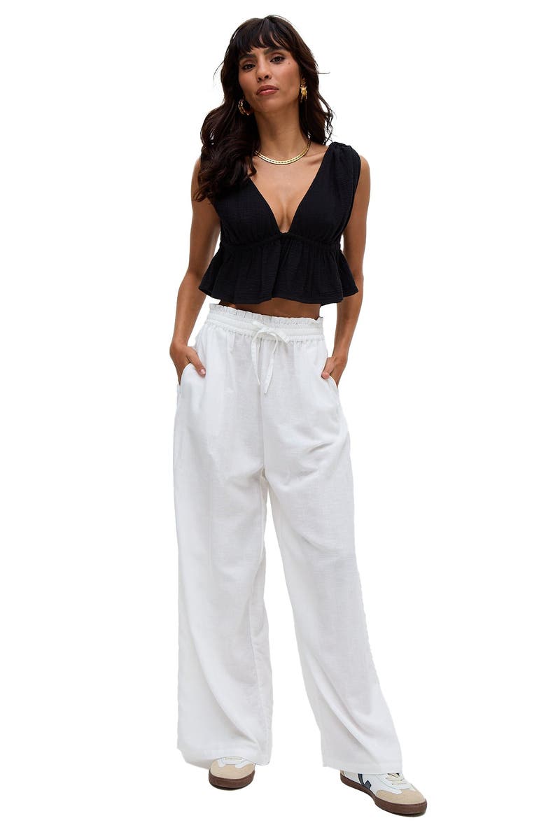 Raffya Paulina Wide Leg Trouser, Alternate, color, White