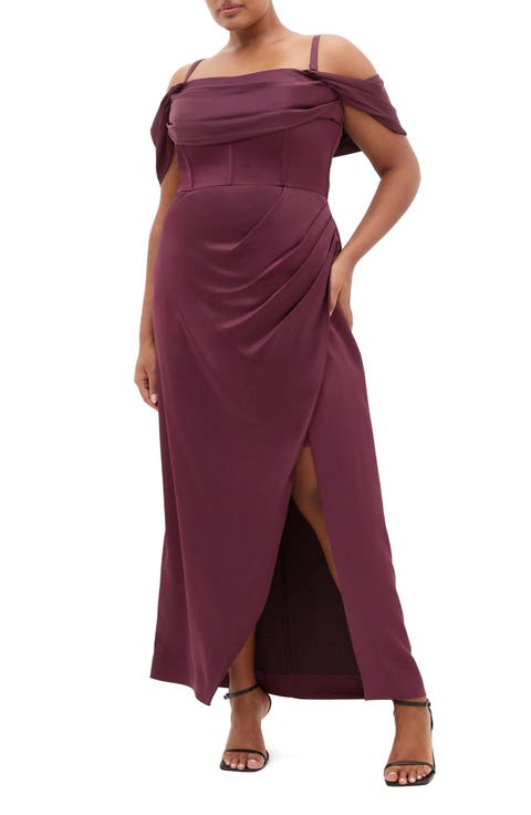 Forbidden Love Off the Shoulder Maxi Dress