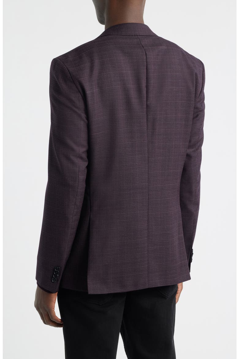 Huston Slim Fit Virgin Wool Sport Coat, Alternate, color, DARK RED