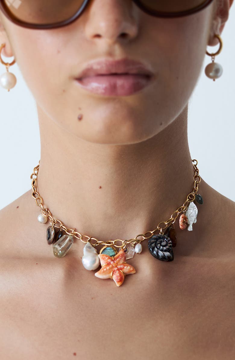 Chan Luu Summer Charm Necklace, Alternate, color, Multi Gold