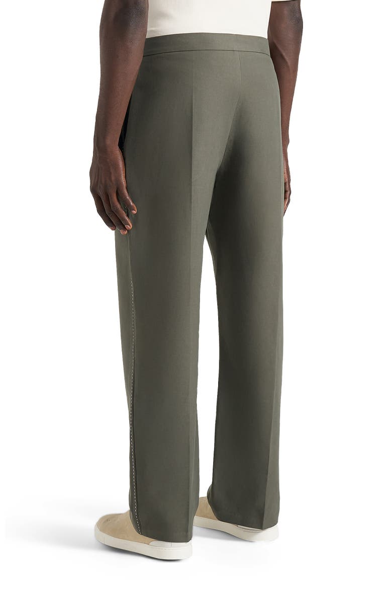 Henri Foldover Trousers, Alternate, color, Olive