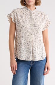 MAX STUDIO Flutter Sleeve Top