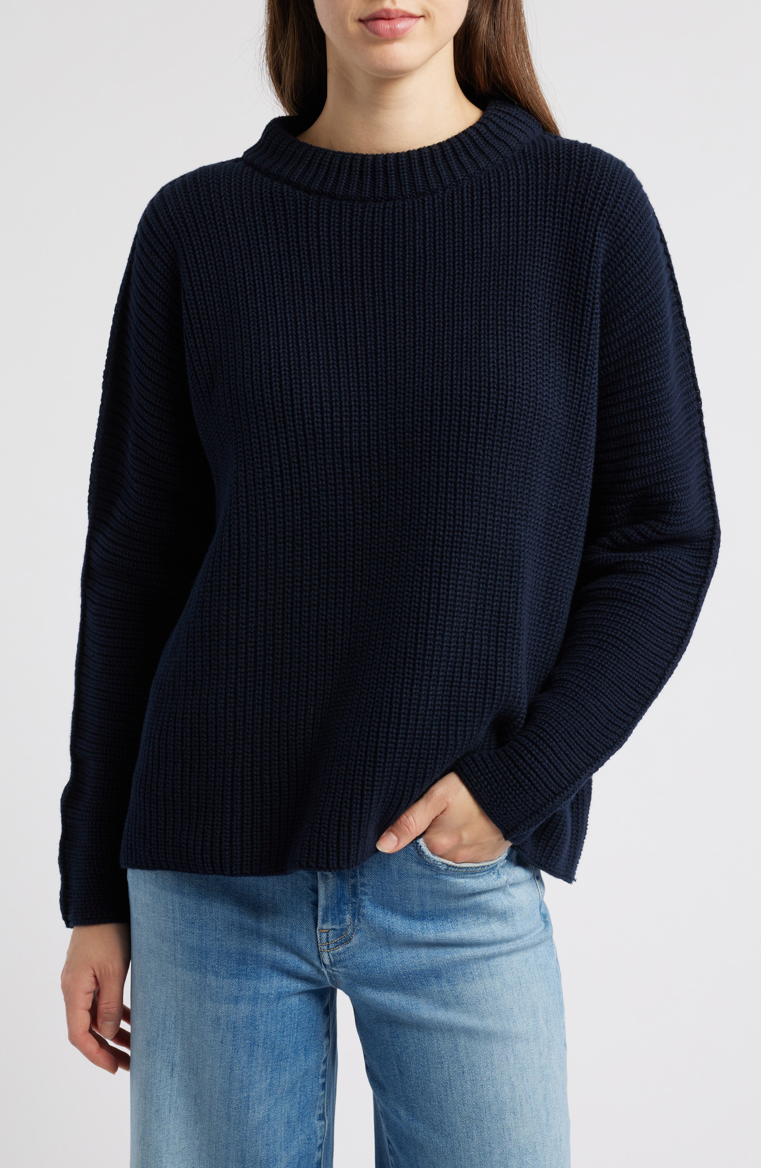 Frank & Eileen Montecito Cotton Sweater in Marine 