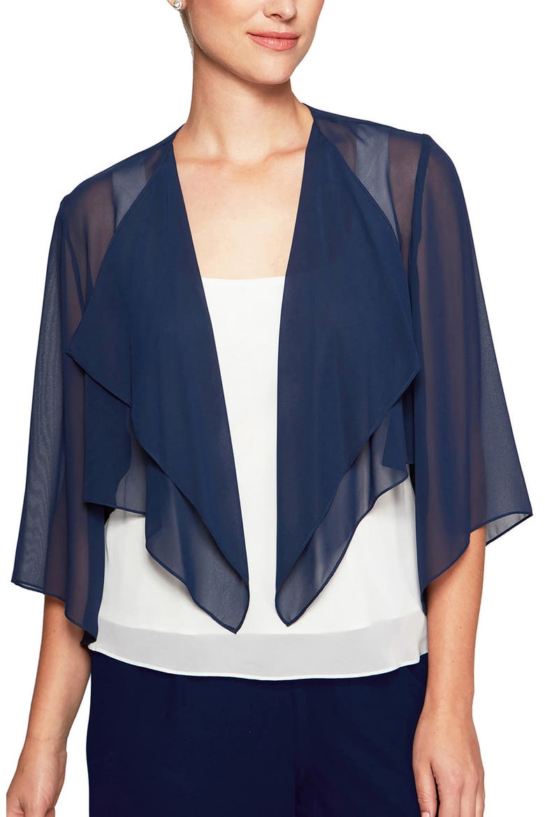 Hanky Bolero Cardigan, Main, color, NAVY