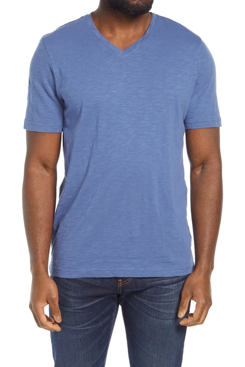 V-Neck T-Shirt, Main, color, BLUE FJORD