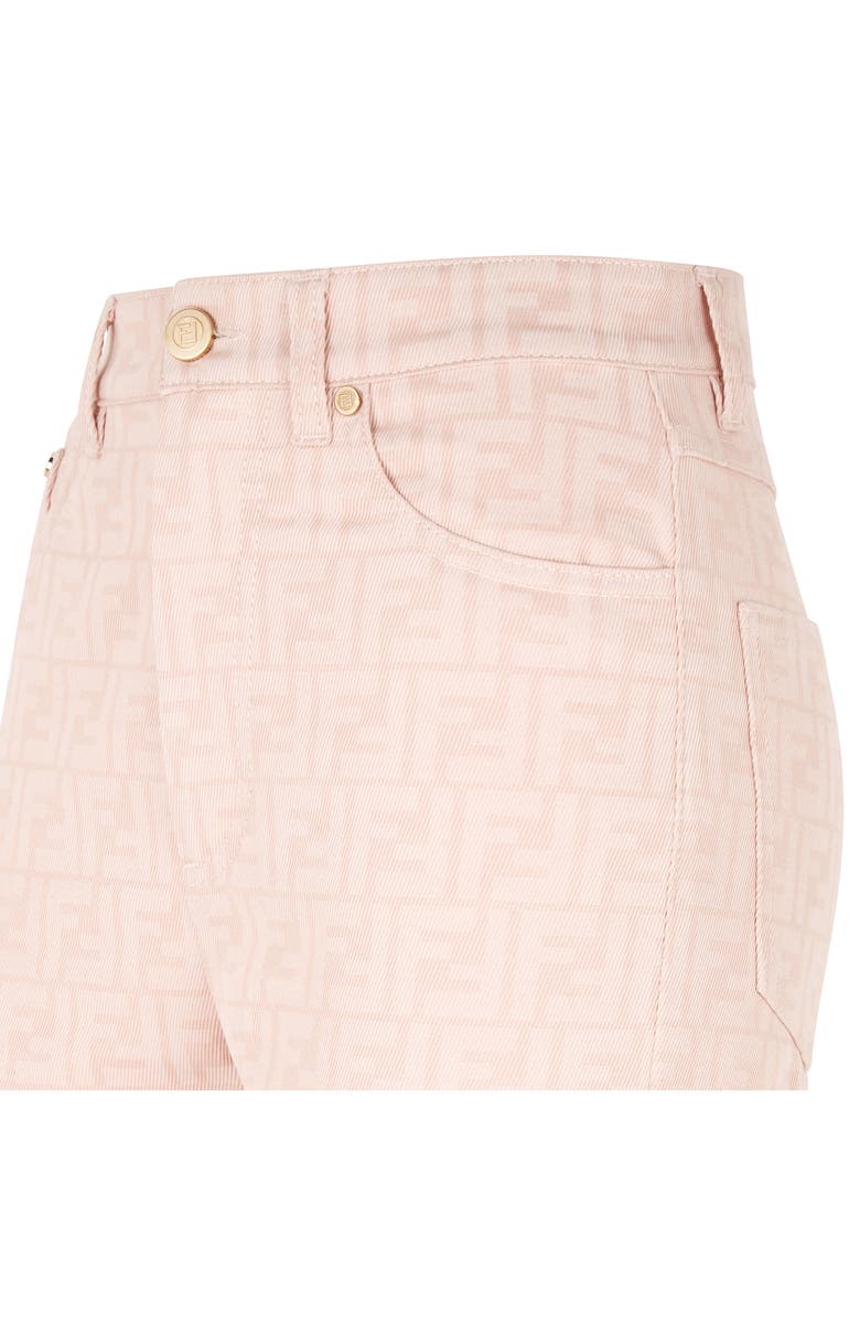 Fendi FF Logo Straight Leg Jeans, Alternate, color, 