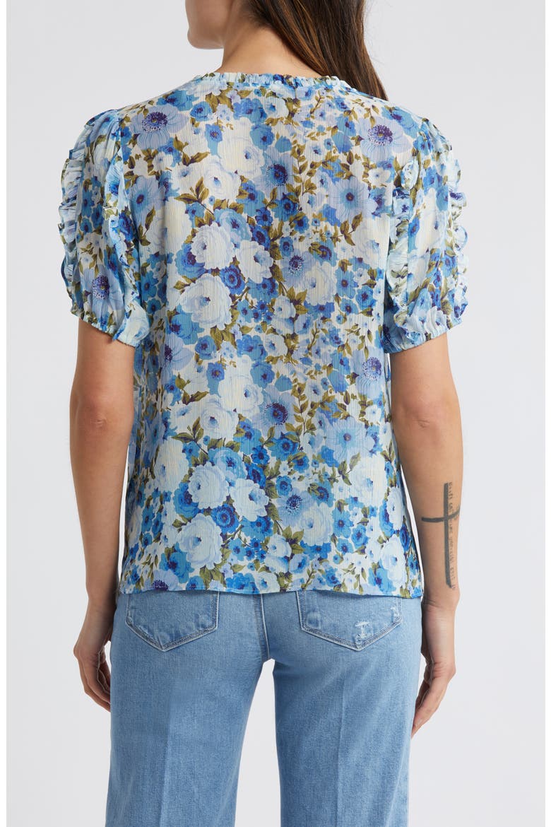 Dandelion Tie Neck Silk Top, Alternate, color, FRENBLUMLT