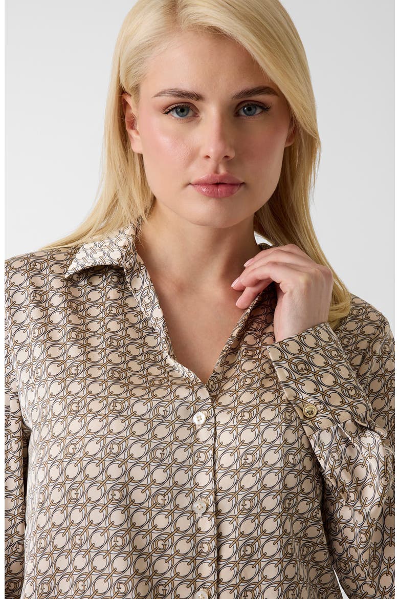 Concetta Logo Print Long Sleeve Shirt, Alternate, color, PEARL PRINT