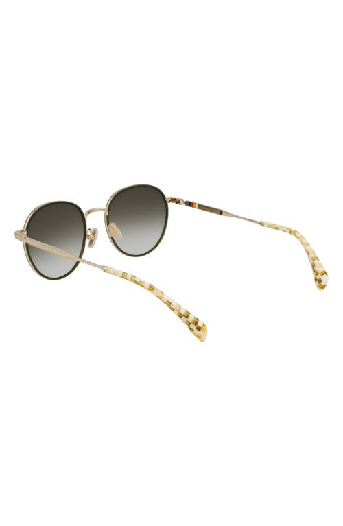 Paul Smith Mabley 53mm Gradient Round Sunglasses In 715 Gold/green