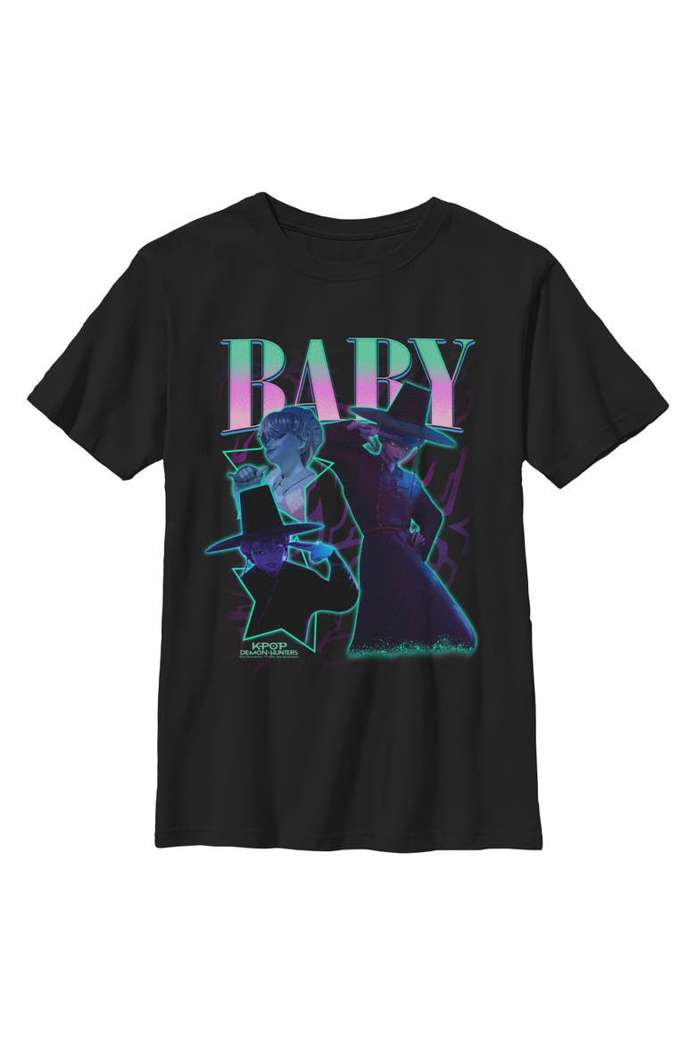 Boy's KPop Demon Hunters Baby Saja Collage  Graphic T-Shirt, Main, color, Black