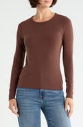 Melrose and Market Exposed Seam Long Sleeve T-Shirt