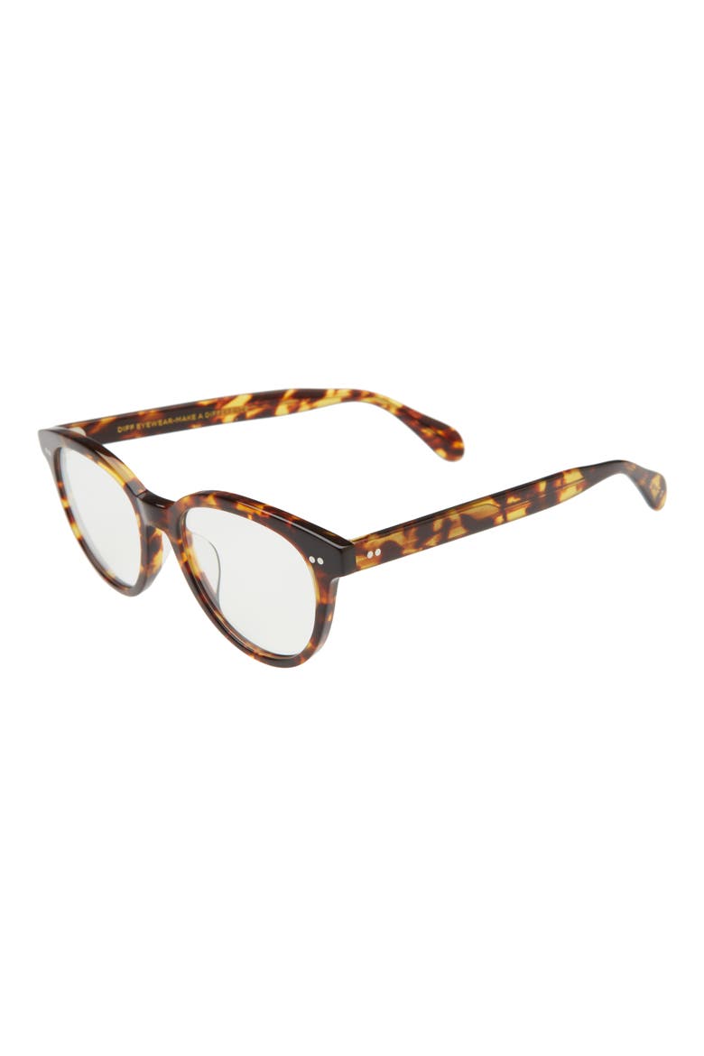 Carly 48mm Round Optical Glasses, Alternate, color, AMBER TORTOISE