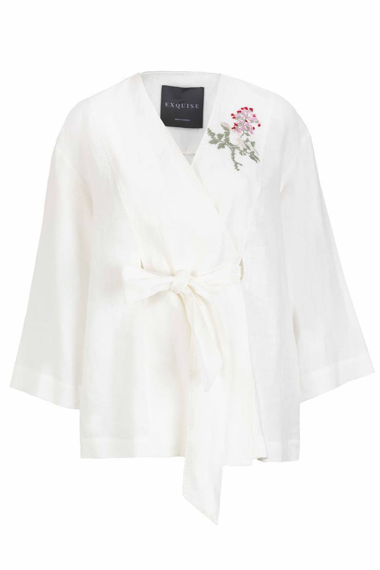 Elisa Belted Jacket, Main, color, BONE