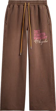 DIET STARTS MONDAY DSMLA Cutoff Cotton Sweatpants