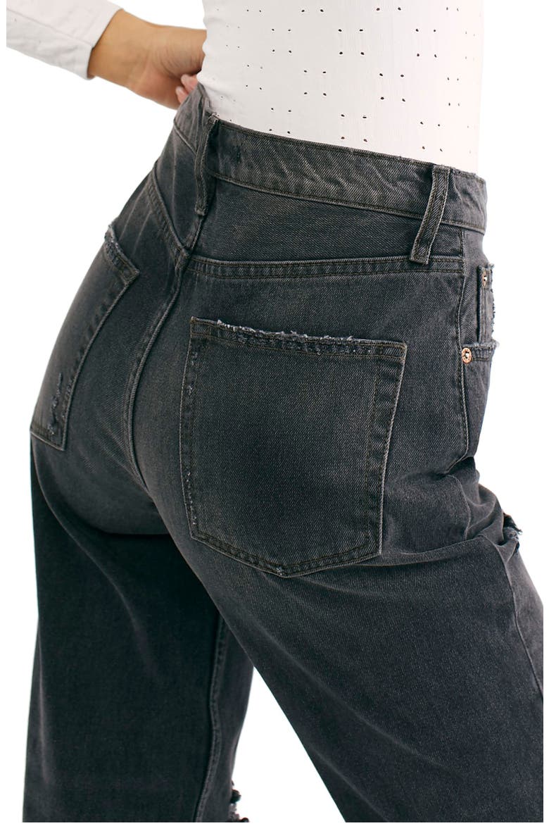 Lita Crop Straight Leg Jeans, Alternate, color, BLACK