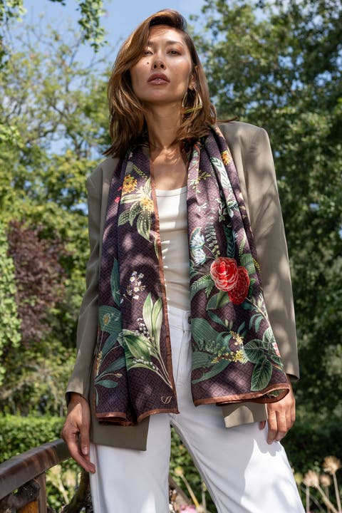 Sara - Long Silk Scarf For Women