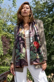 Elizabetta Sara - Long Satin Silk Scarf for Women