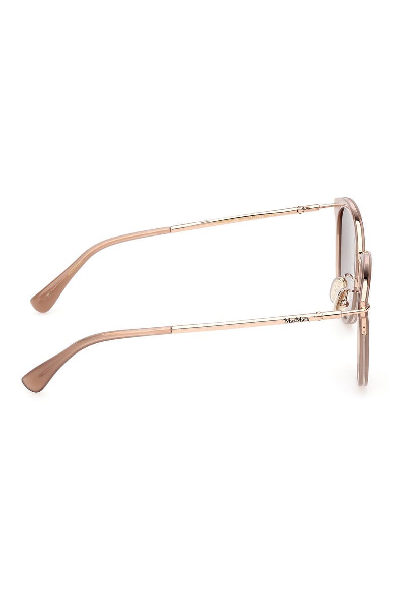 55mm Round Sunglasses, Alternate, color, SHINY BEIGE / GRADIENT BROWN
