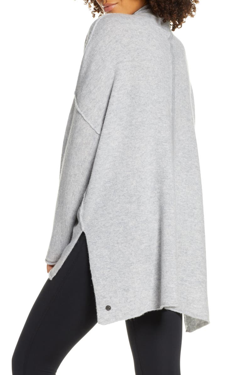 Zella Elevate Oversize Wool & Cashmere Mock Neck Pullover, Alternate, color, 