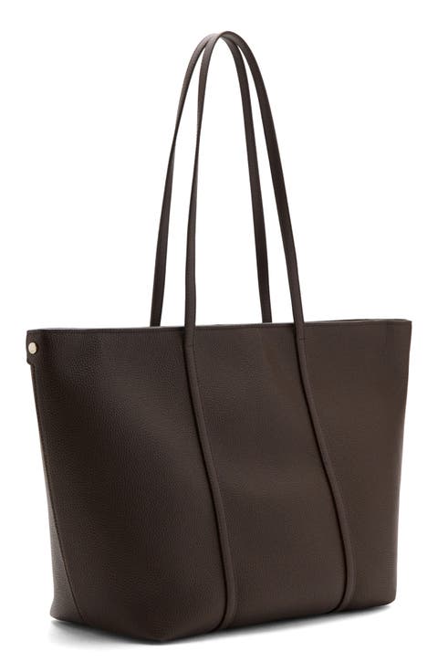 Faux Leather Shopper Bag