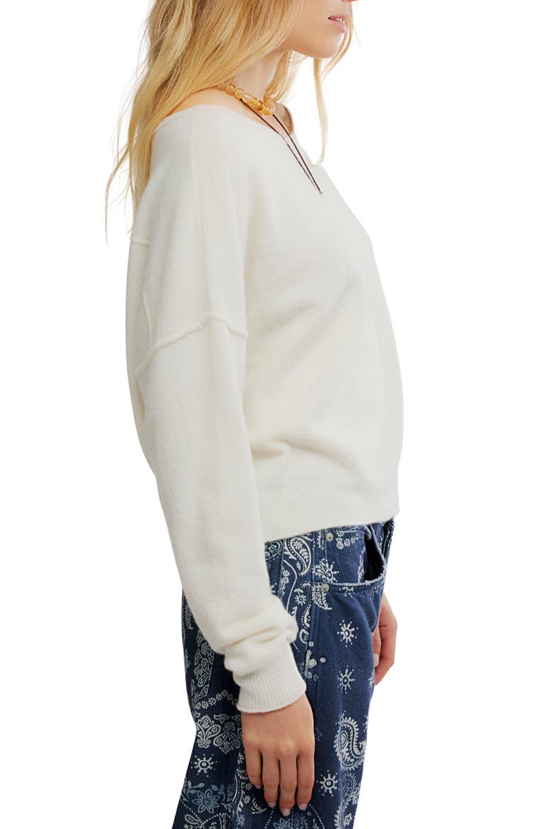See Me Bateau Neck Sweater, Alternate, color, WHITE COMBO