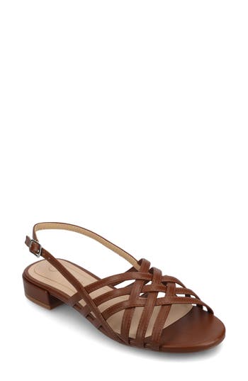 Shop Journee Collection Cassandra Slingback Sandal In Brown