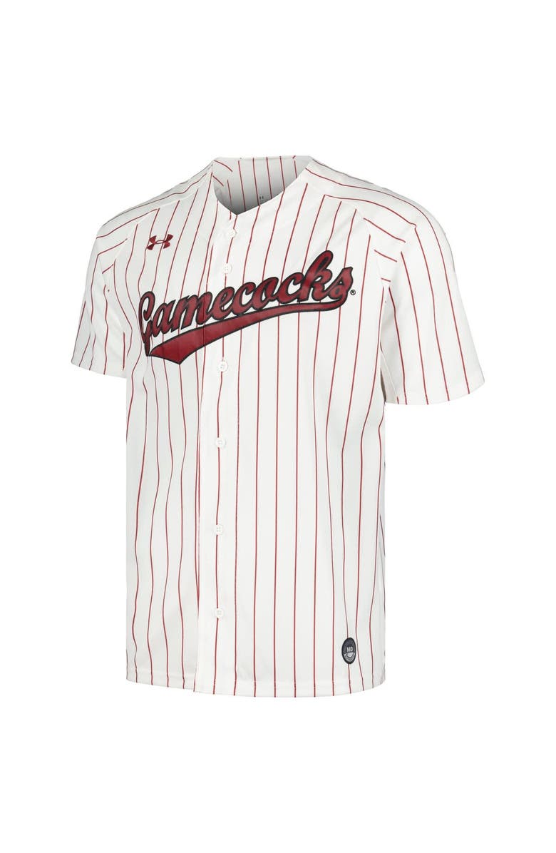 Under Armour Men's Under Armour White South Carolina Gamecocks Softball V-Neck Jersey, Alternate, color, 