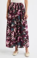 Caslon® Print Pleated Maxi Skirt