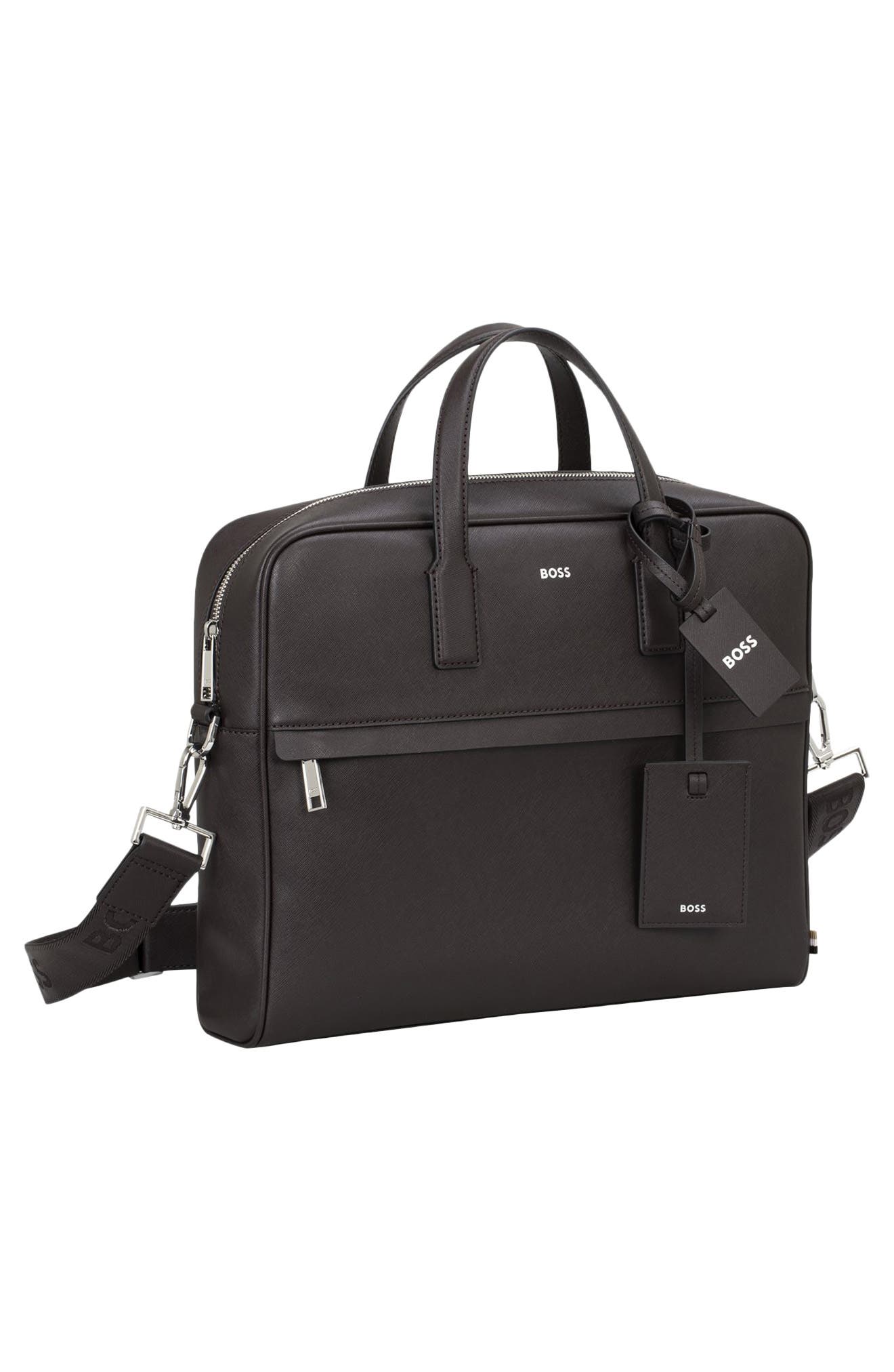 HUGO Zair Bonded Leather Document Case, Alternate, color, 