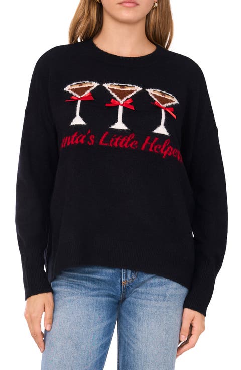 Santa's Little Helper Holiday Graphic Sweater