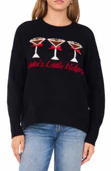 CeCe Santa's Little Helper Holiday Graphic Sweater
